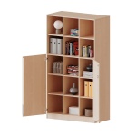 ErgoTray Kombi-Schrank, 3reihig, 5 OH, 3 OH unten mit Türen, oben 2 OH Regal, B/H/T 104,5x190x50cm 